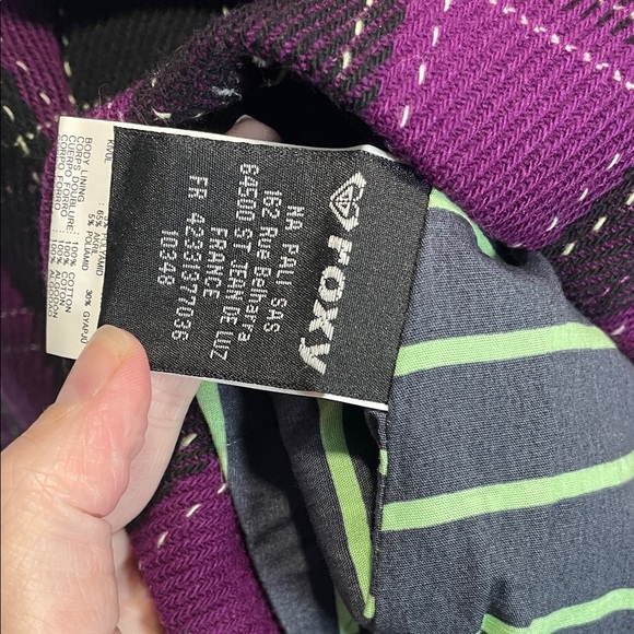 Roxy Y2K Vintage Plaid Purple and Black Corduroy Blazer or Jacket - Picture 8 of 9